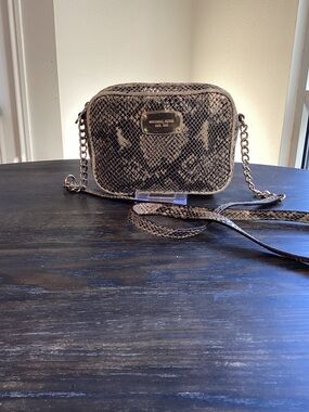 Michael Kors Snake-Print Mini Crossbody